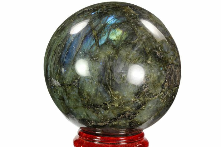 Flashy, Polished Labradorite Sphere - Madagascar #103713